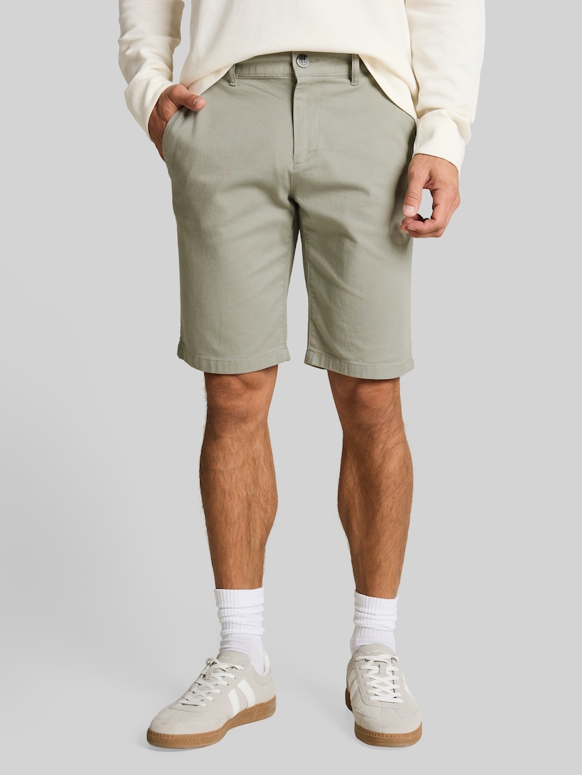 TTSLIM Chino Shorts von Men, Greyish Shadow Olive