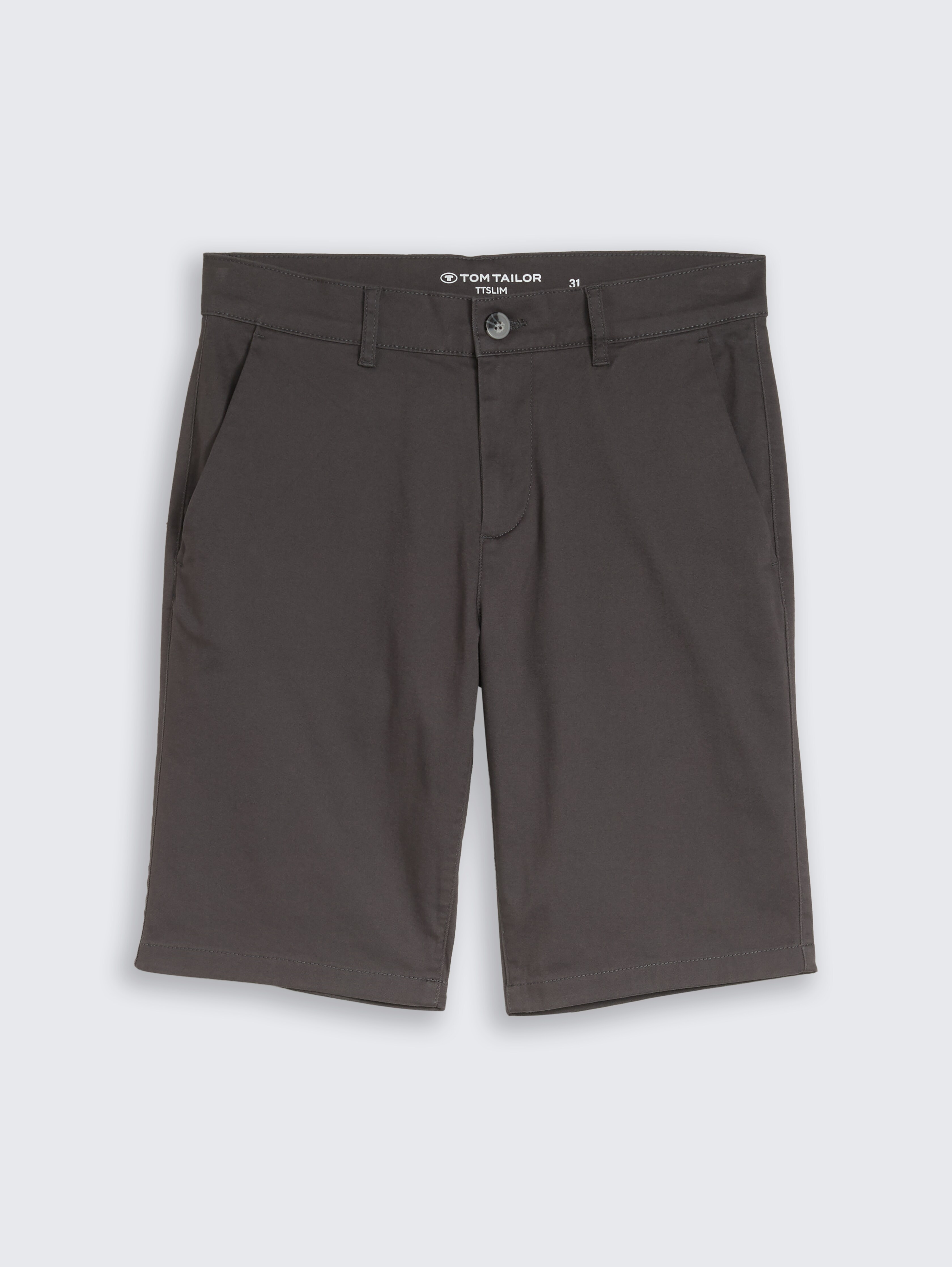 TTSLIM Chino Shorts by Men, Tarmac Grey