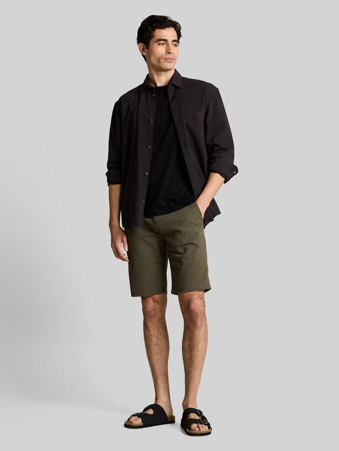 TTSLIM Chino Shorts von Men, deep leaf green