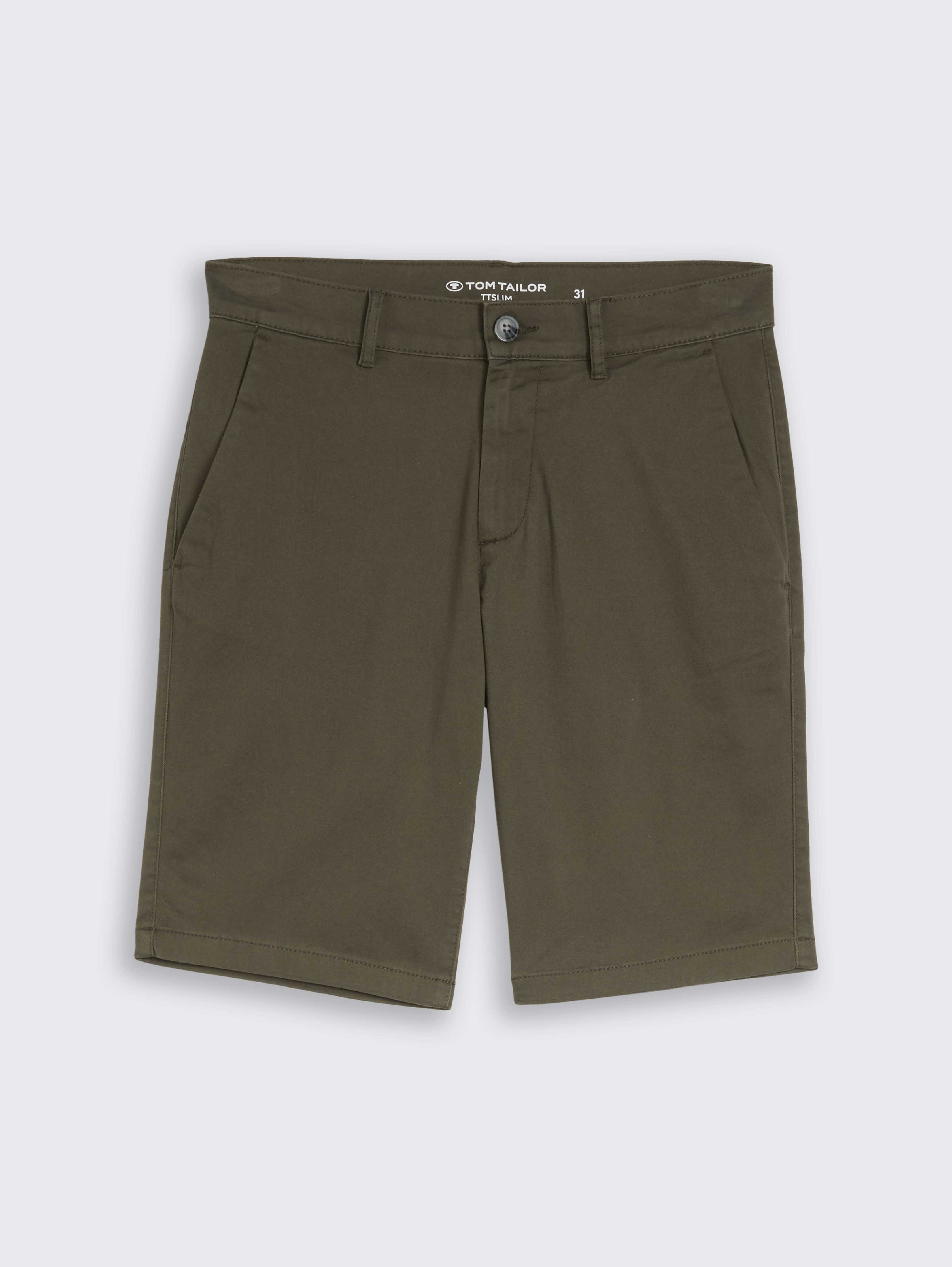 TTSLIM Chino Shorts von Men, deep leaf green