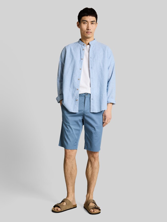 TTSLIM Chino Shorts von Men, blue mini geometric print