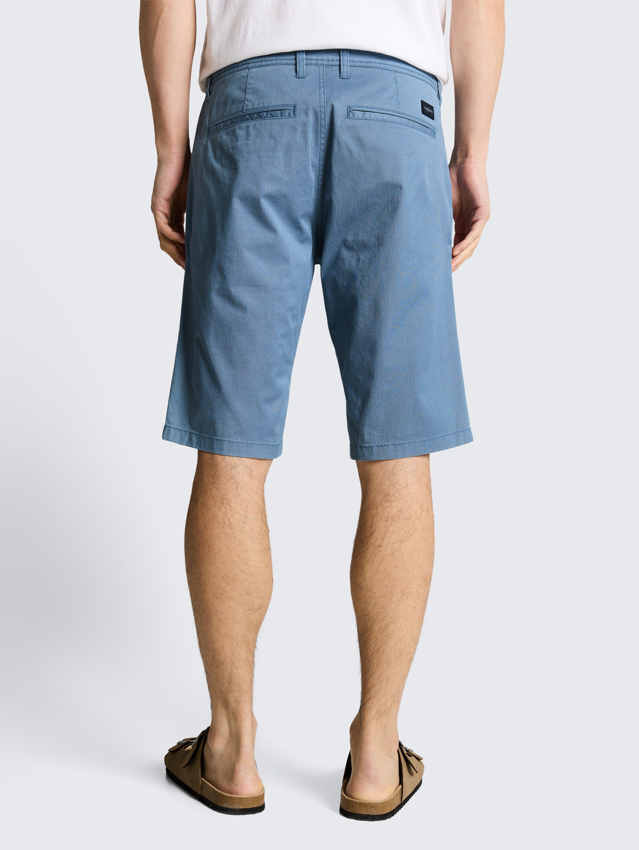 TTSLIM Chino Shorts - blue_mini_geometric_print - 