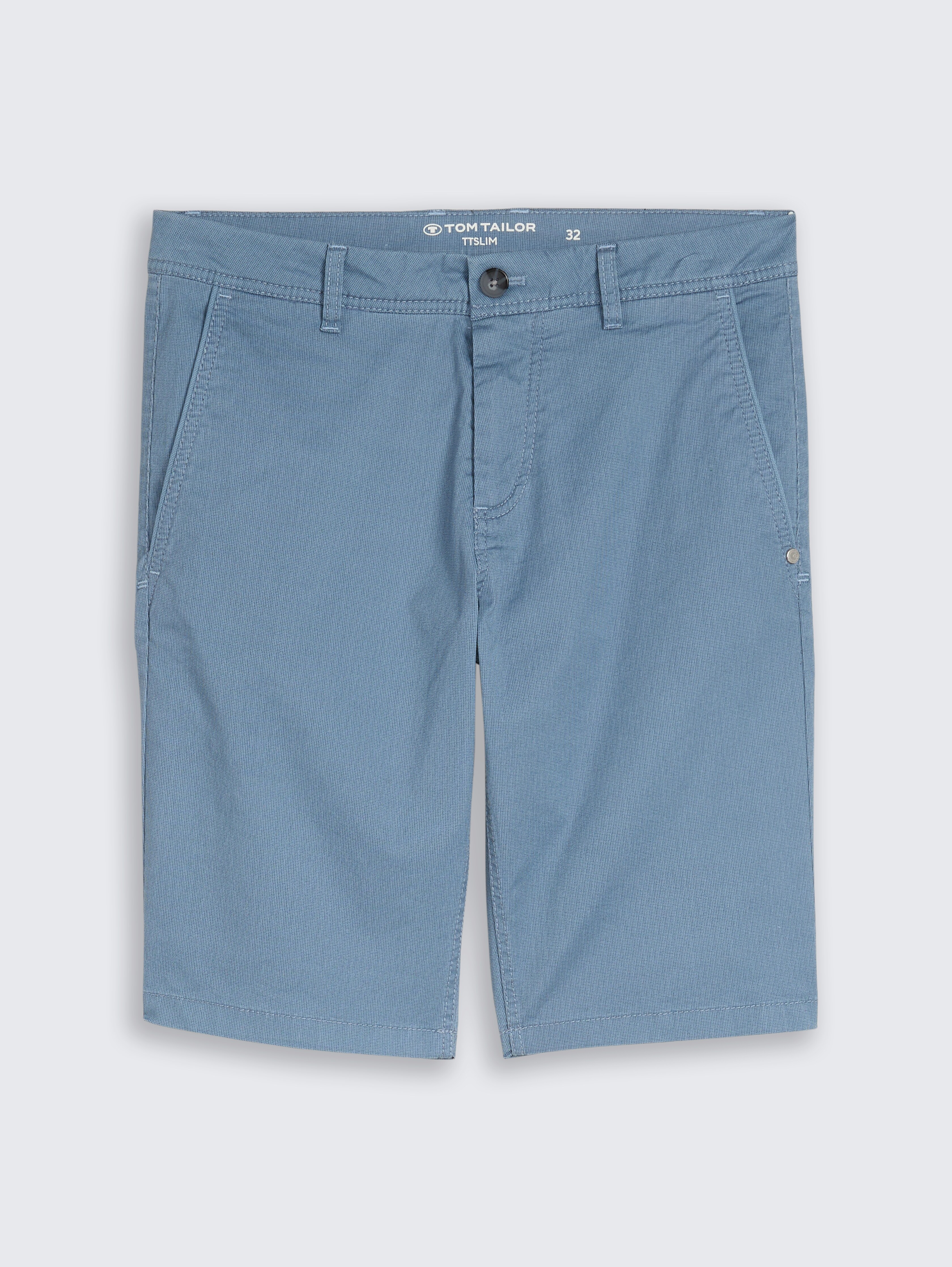 TTSLIM chino-short door Men, blue mini geometric print