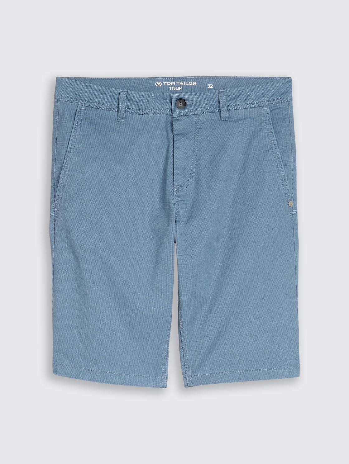 TTSLIM Chino Shorts - blue mini geometric print - Vorder-Produkt-Ansicht