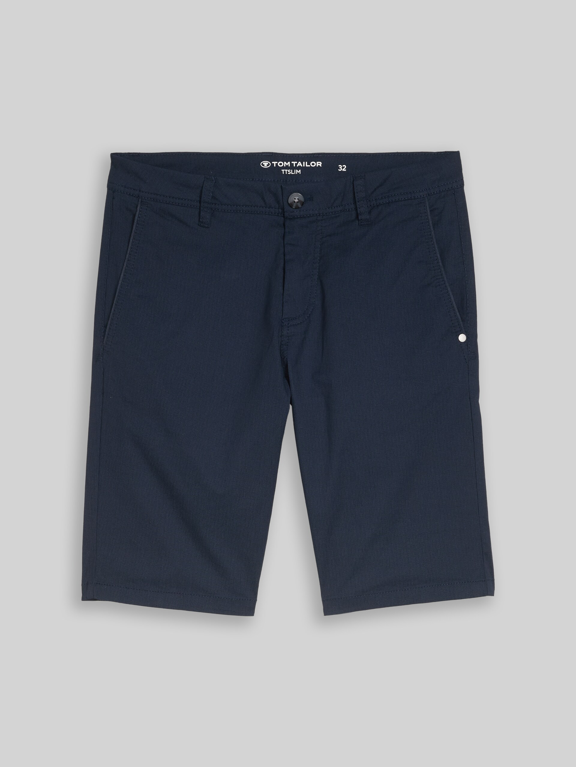 TTSLIM Chino Shorts - navy mini geometric print - Vorder-Produkt-Ansicht
