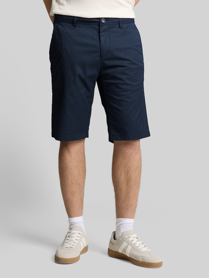 TTSLIM Chino Shorts von Men, navy mini geometric print