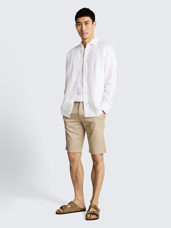 TTSLIM Chino Shorts von Men, beige mini geometric print
