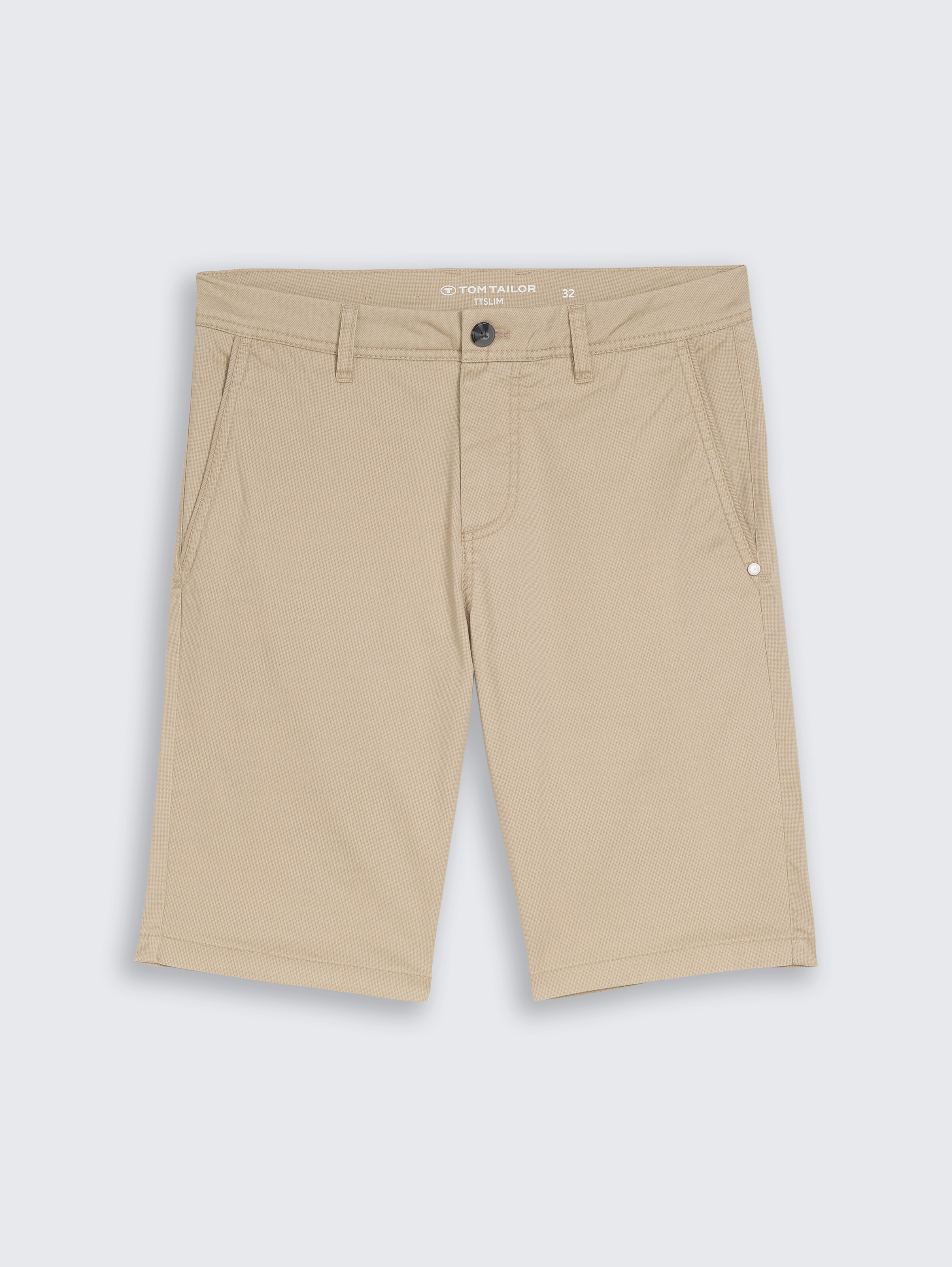 TTSLIM chino-short door Men, beige mini geometric print