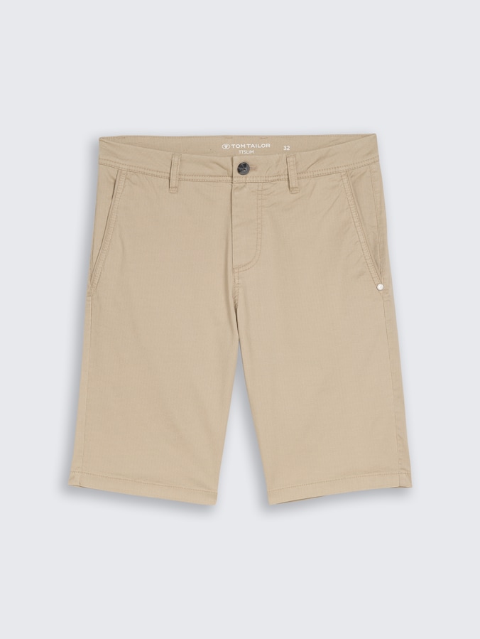 TTSLIM Chino Shorts von Men, beige mini geometric print