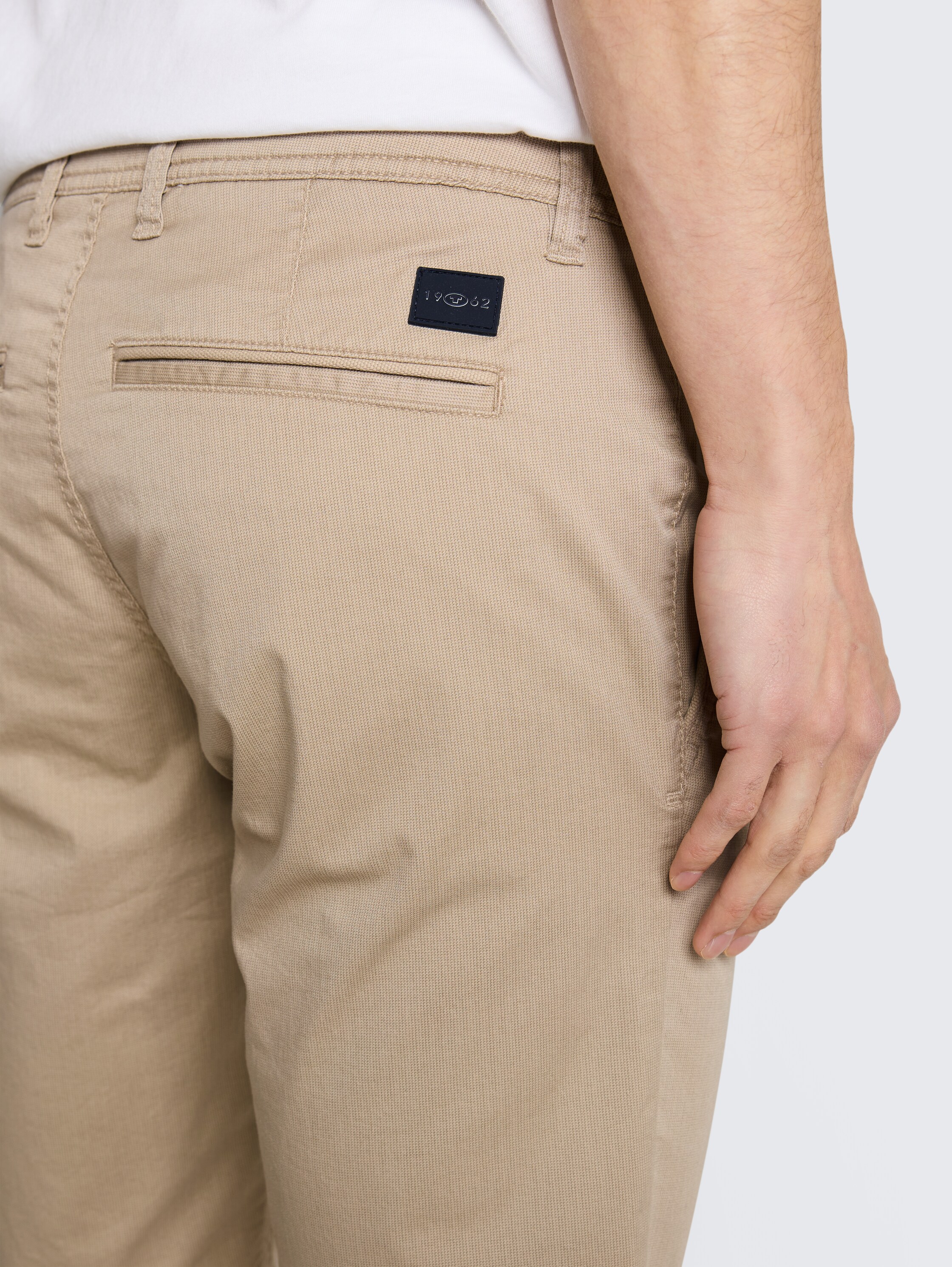 TTSLIM Chino Shorts - beige_mini_geometric_print - 