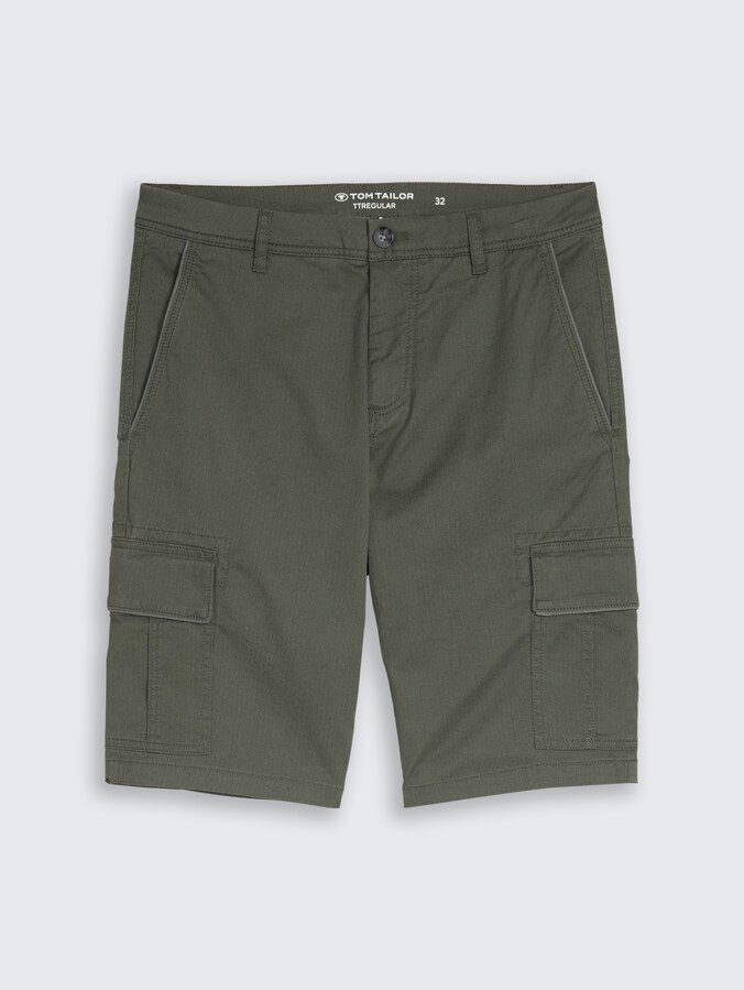 TTSLIM Cargo Shorts von Men, khaki mini geometric print