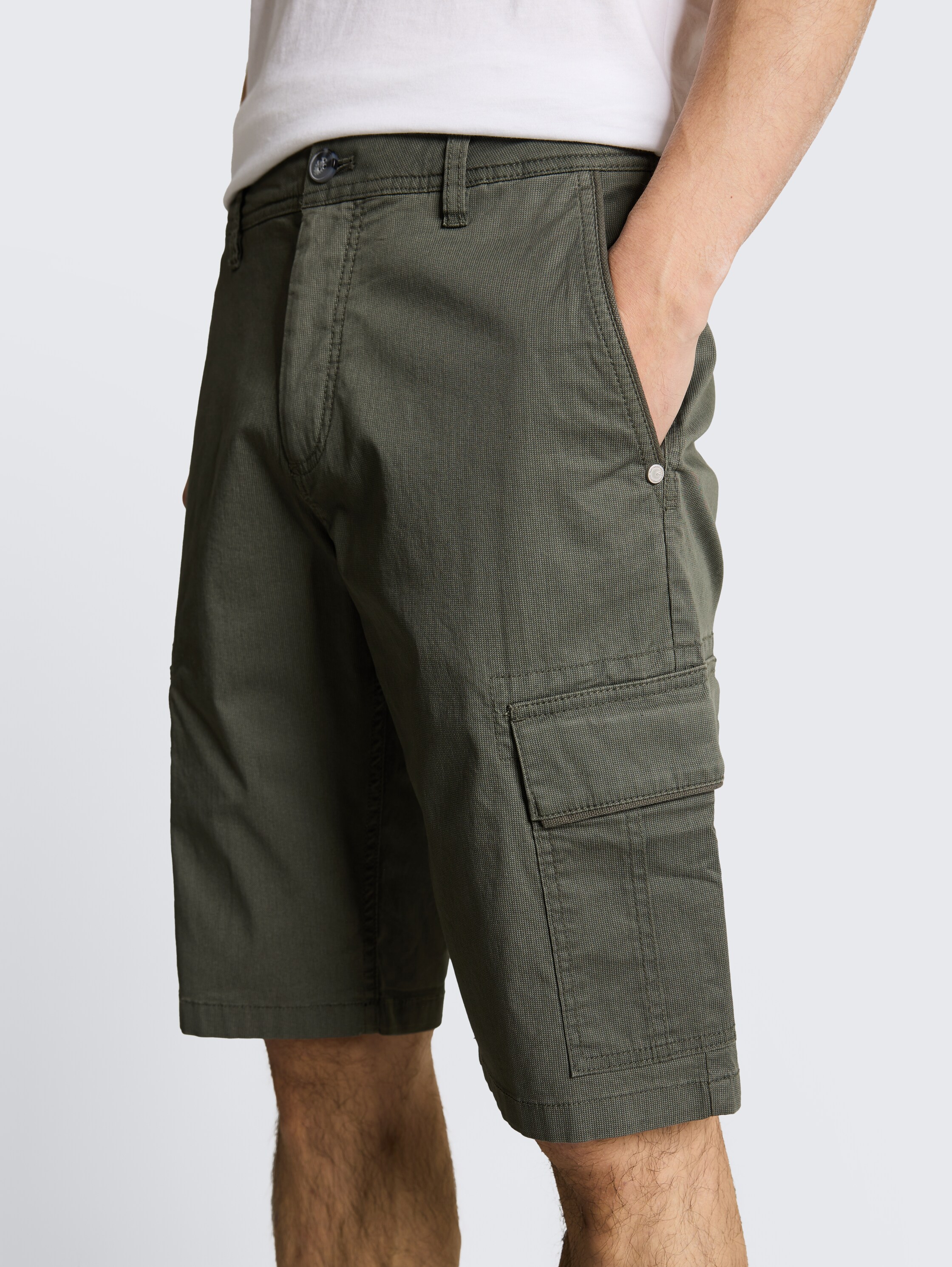 TTSLIM cargoshorts - khaki_mini_geometric_print - 