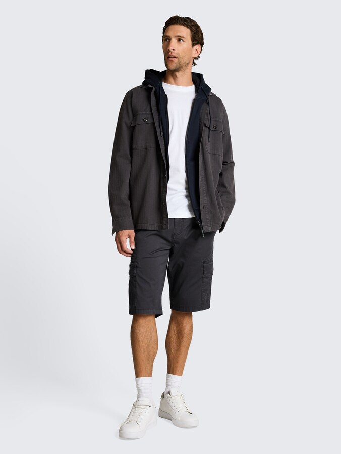 Short cargo TTSLIM par Men, grey mini geometric print