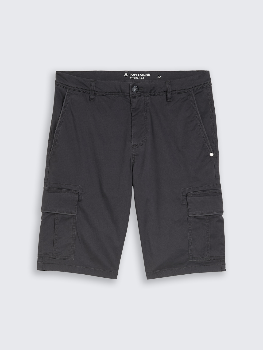 TTSLIM Cargo Shorts - grey mini geometric print - Vorder-Produkt-Ansicht