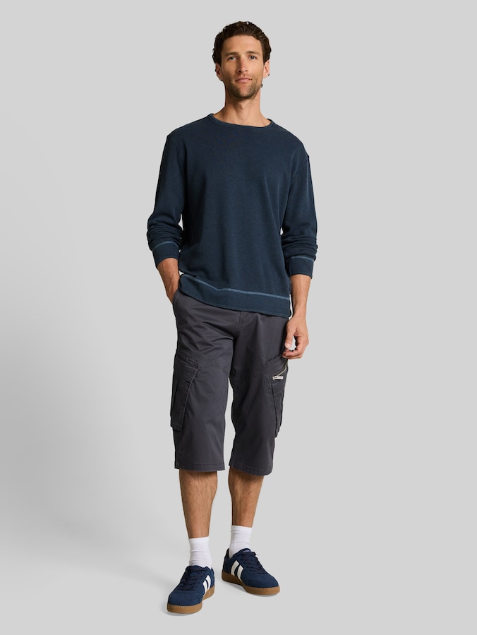 TTMAX REGULAR Overknee Shorts mit Gürtel von Men, grey mini weave print