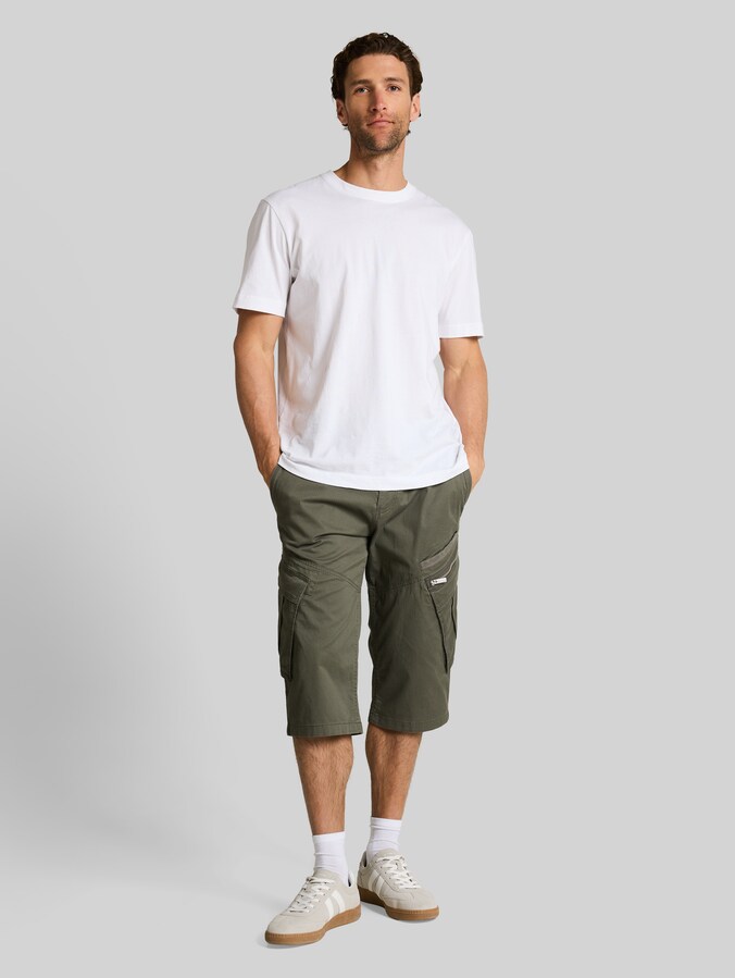 TTMAX REGULAR Overknee Shorts mit Gürtel von Men, khaki mini weave print