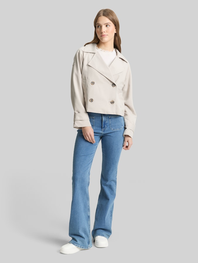 TTAVA FLARED Jean à poches plaquées par Denim Female, Light Stone Blue Denim
