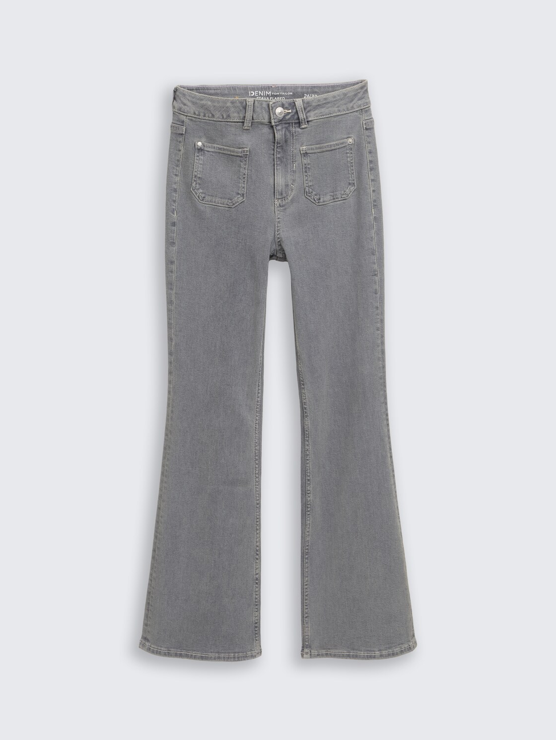 TTAVA FLARED Jeans mit aufgesetzten Taschen - clean light stone grey denim - Vorder-Produkt-Ansicht