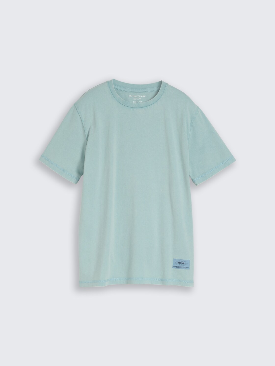 T-Shirt im Vintage-Look - light teal - Vorder-Produkt-Ansicht