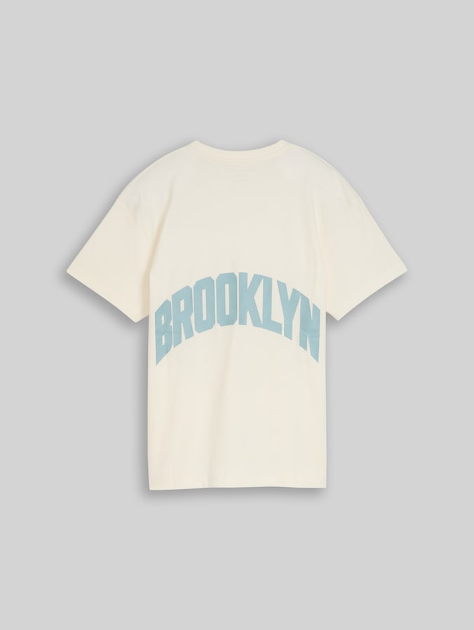 Oversize T-Shirt mit Rückenprint von Teen Boys, Wool White