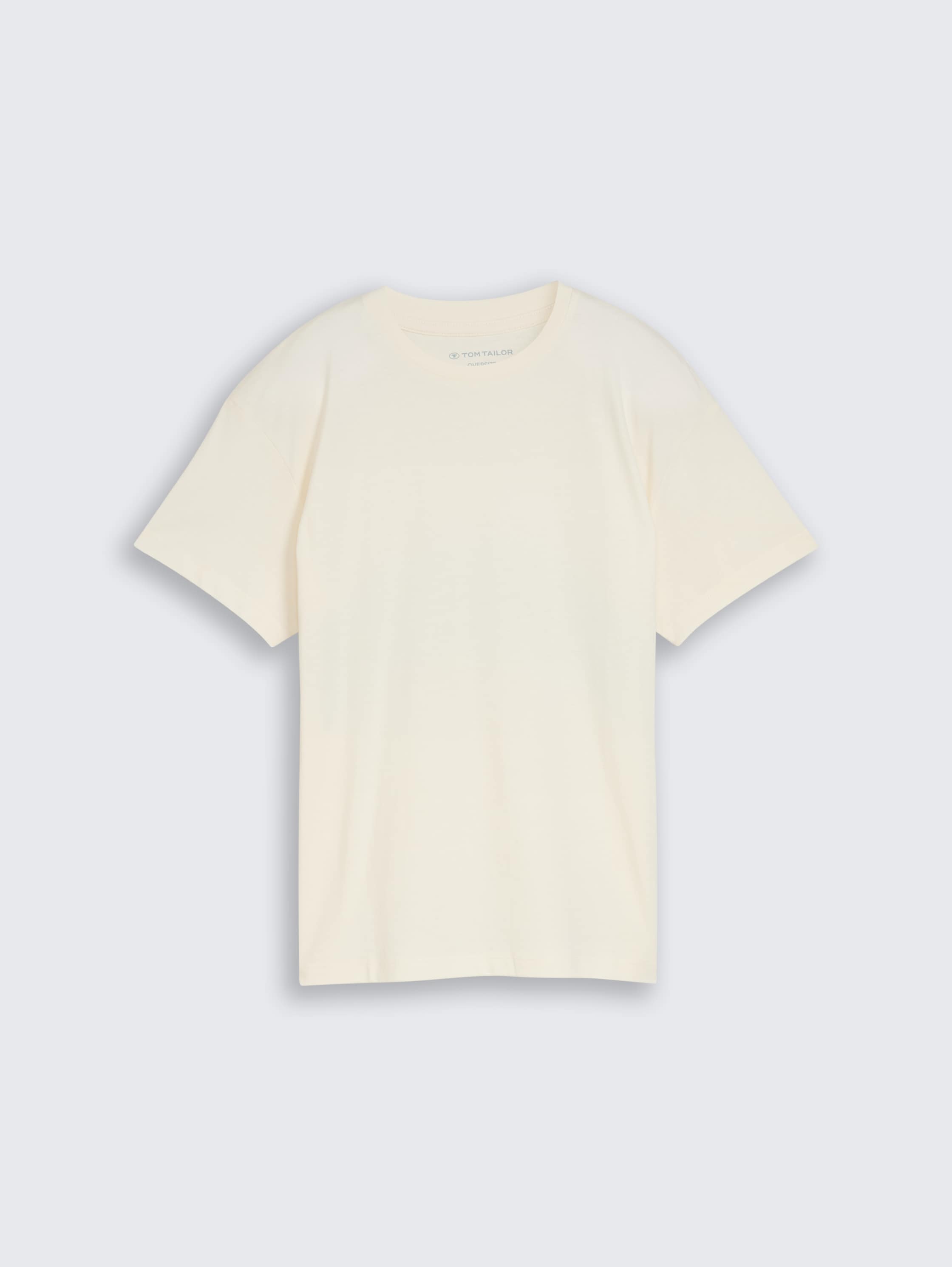 T-shirt oversize avec imprimé dans le dos - Wool White - Vue de face du produit