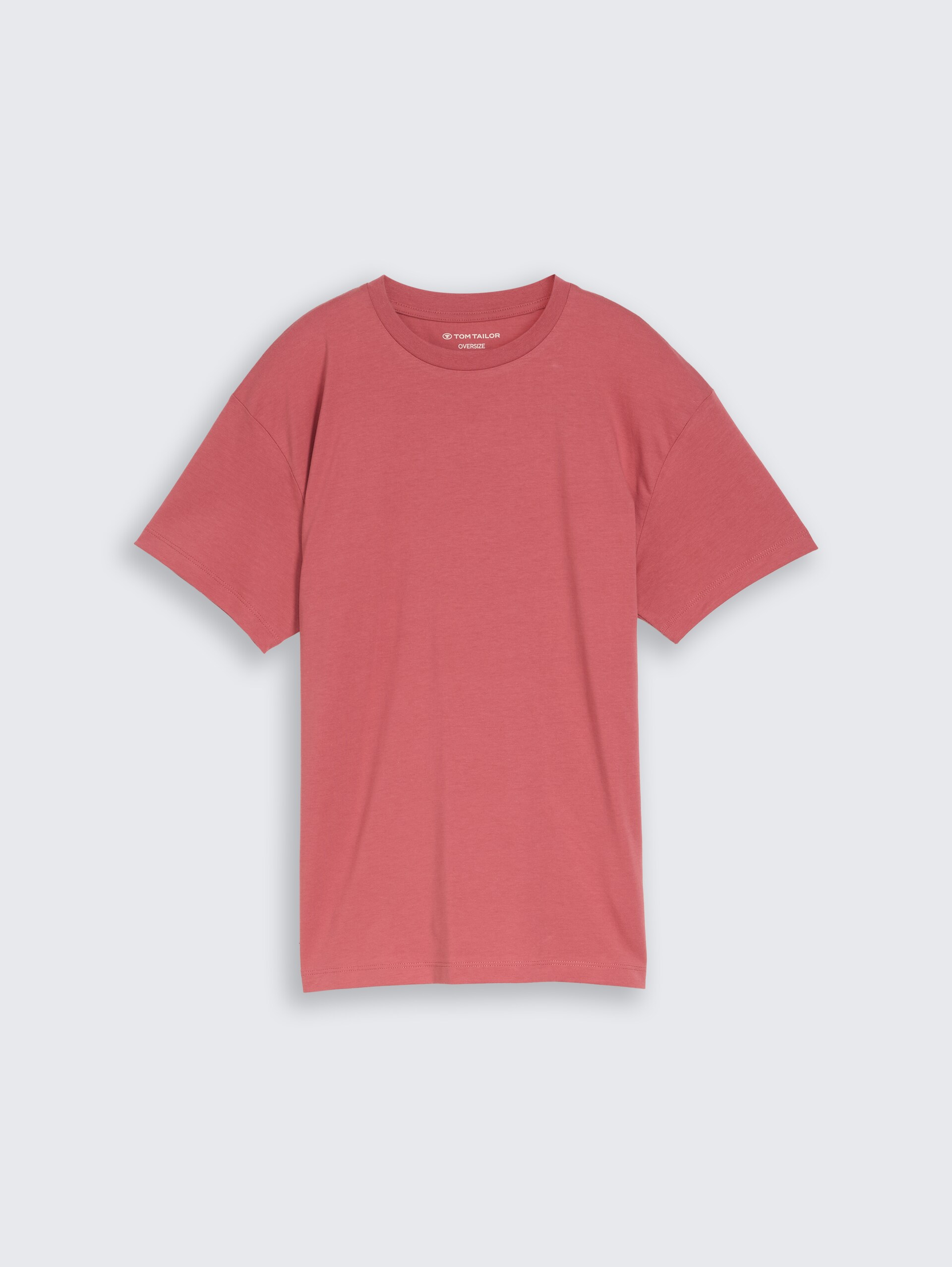 Oversize T-Shirt mit Rückenprint - faded red - Vorder-Produkt-Ansicht