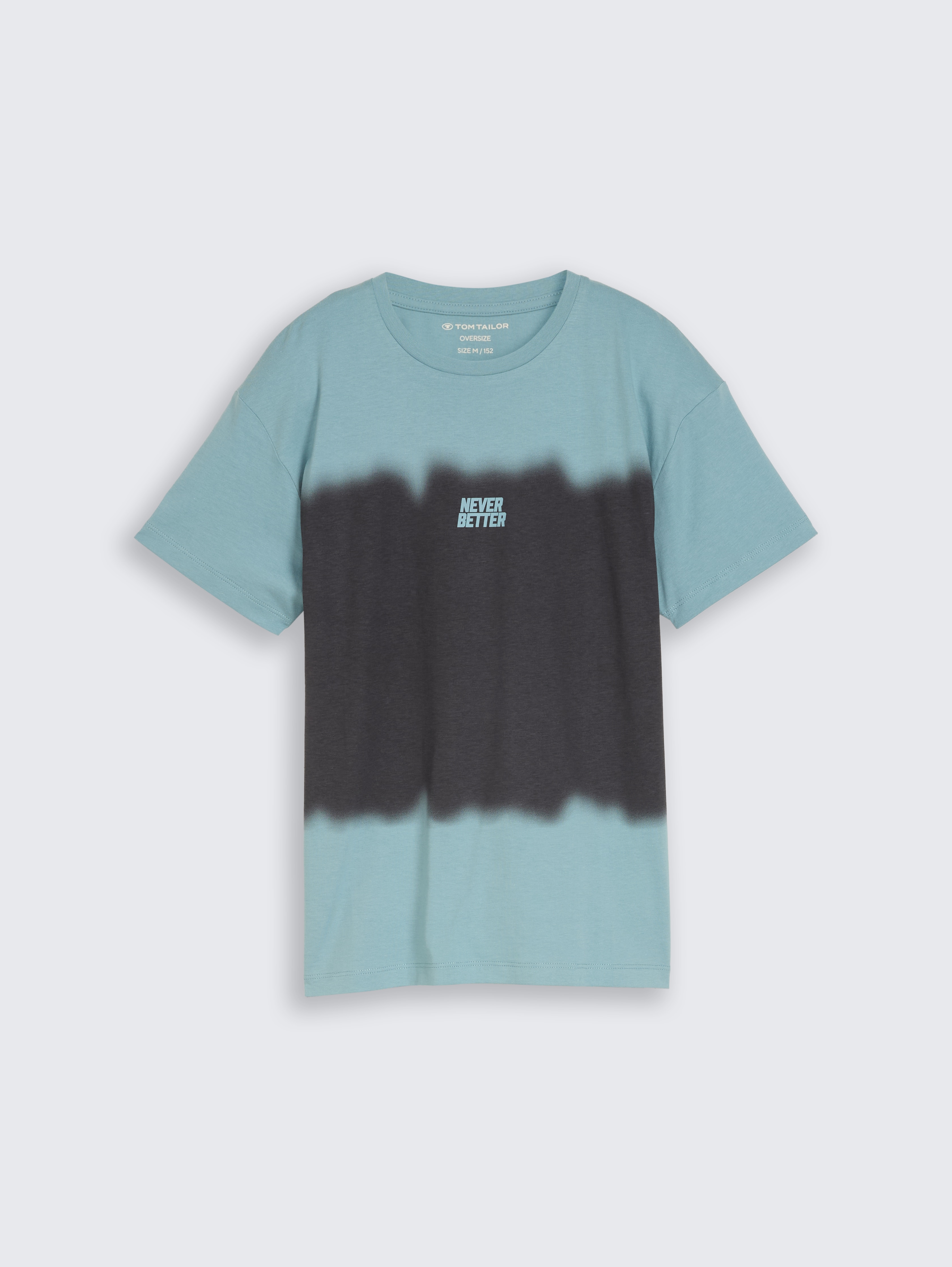 Oversize T-Shirt mit Foto-Print von Teen Boys, light teal