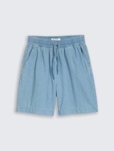 TTLINOU WIDE Bermuda Jeans Shorts - Clean Light Stone Blue Denim - Vorder-Produkt-Ansicht