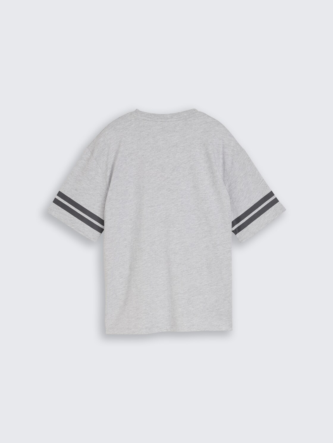 Oversize T-Shirt mit Print - Light Stone Grey Melange