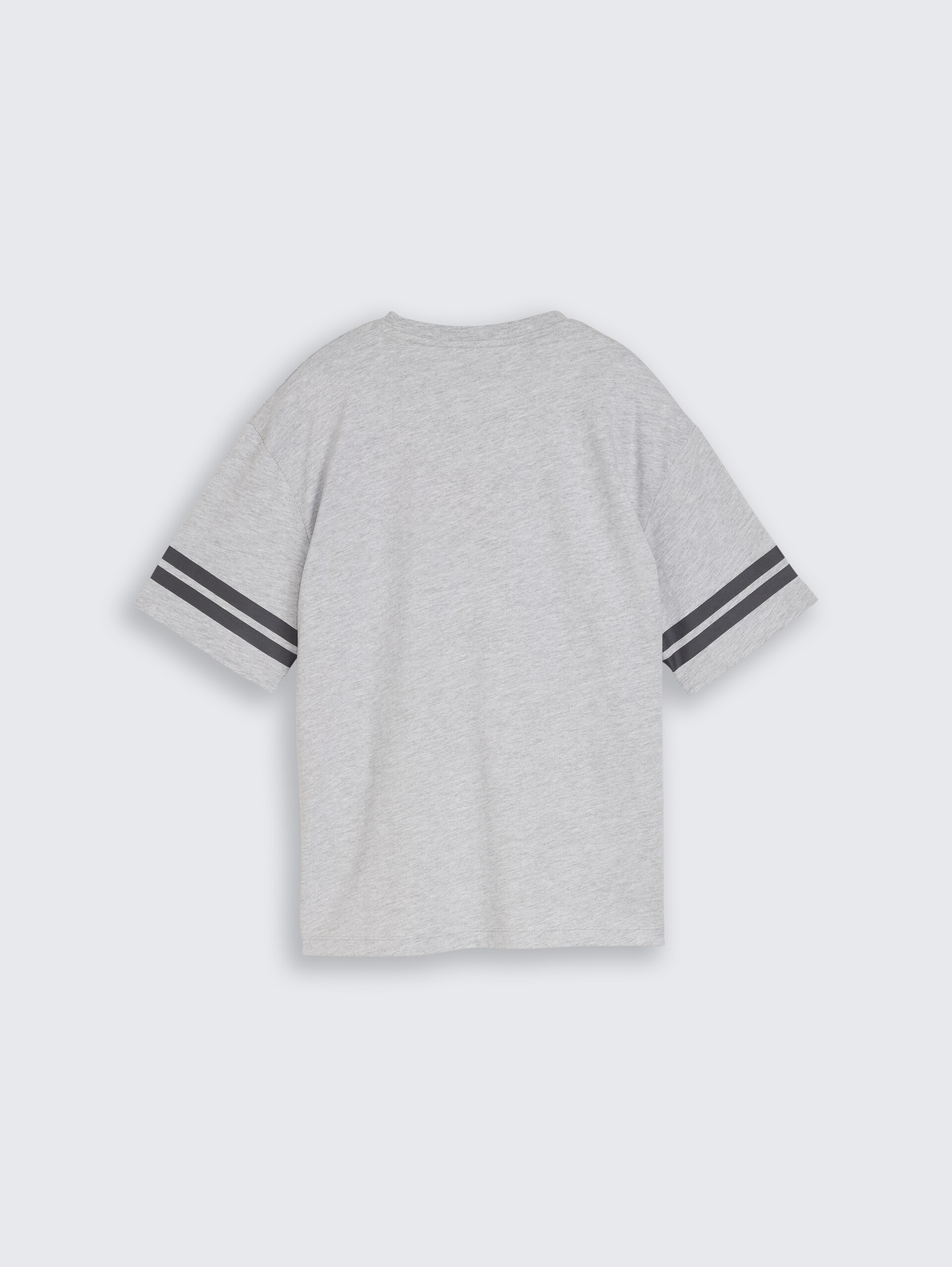 Oversize T-Shirt mit Print - Light Stone Grey Melange