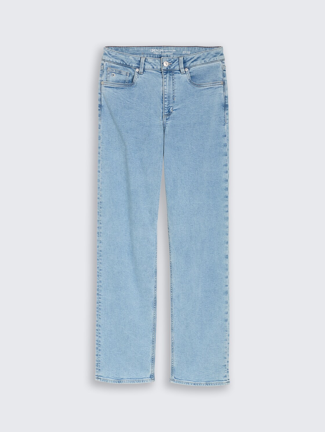 TTELLA STRAIGHT Jeans - Light Stone Blue Denim - Vorder-Produkt-Ansicht