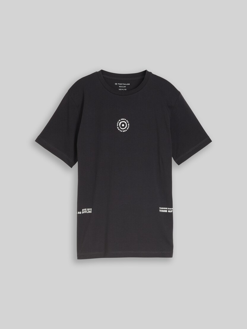 T-Shirt mit Print von Teen Boys, coal grey