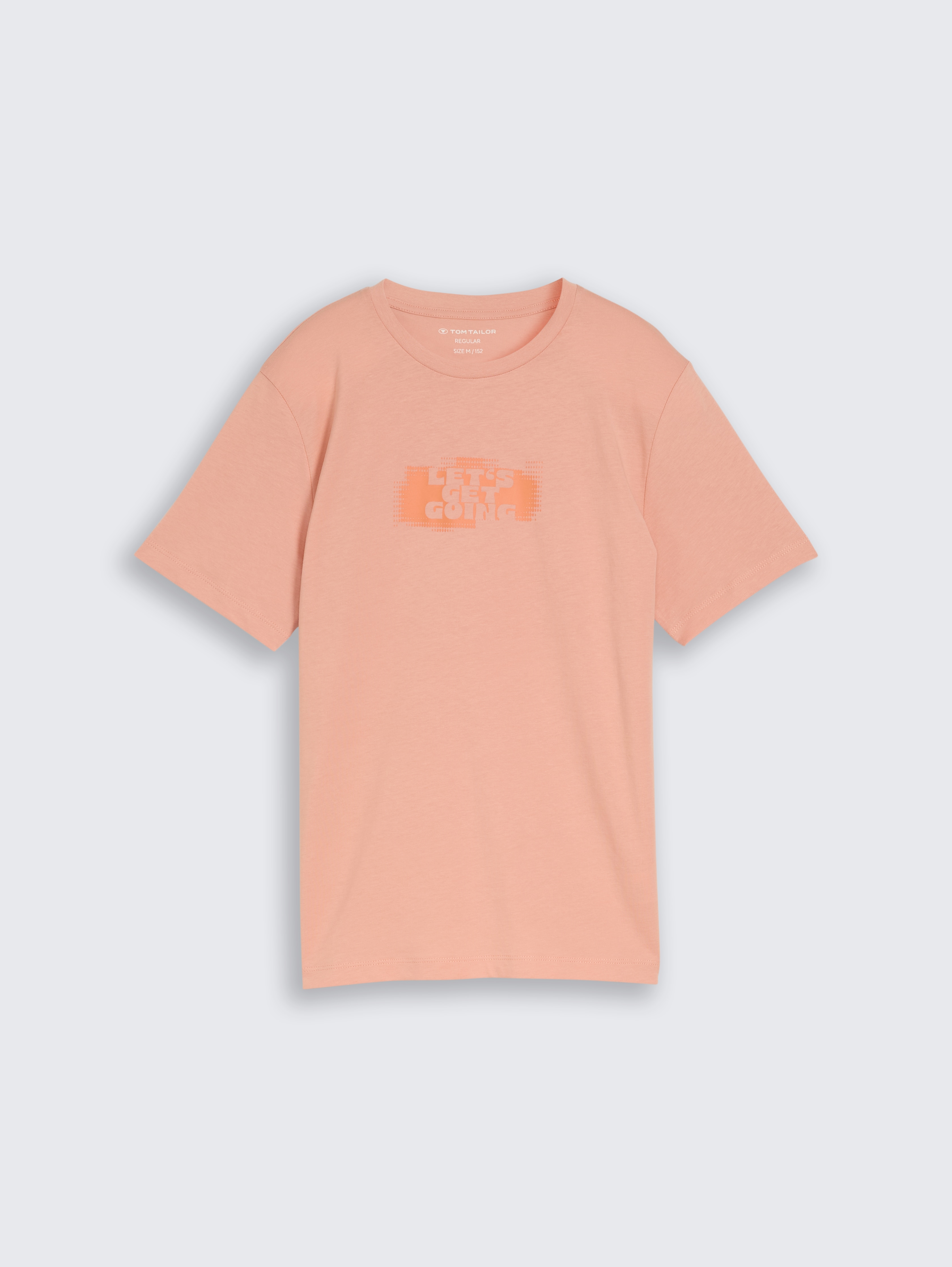 T-Shirt mit Print von Teen Boys, dusty light orange