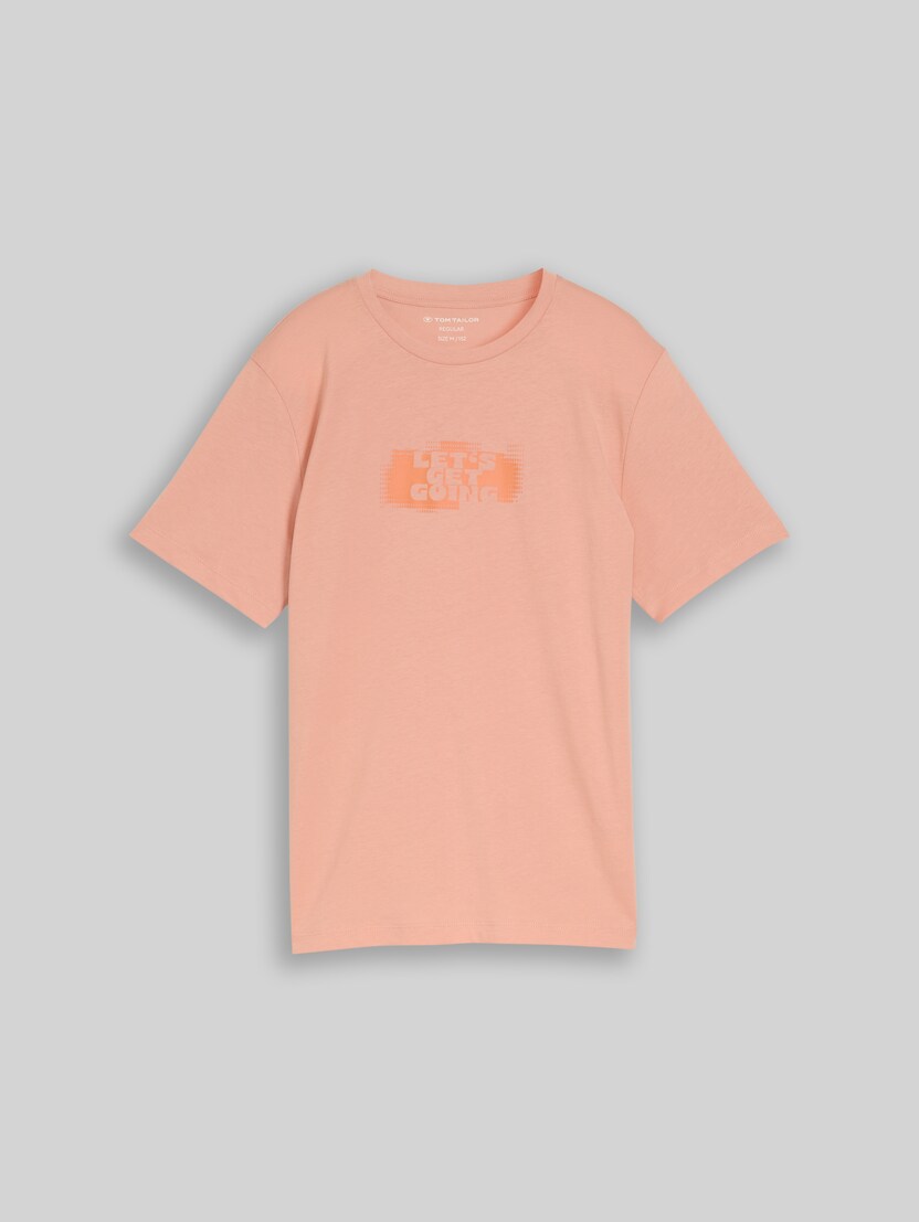 T-Shirt mit Print von Teen Boys, dusty light orange
