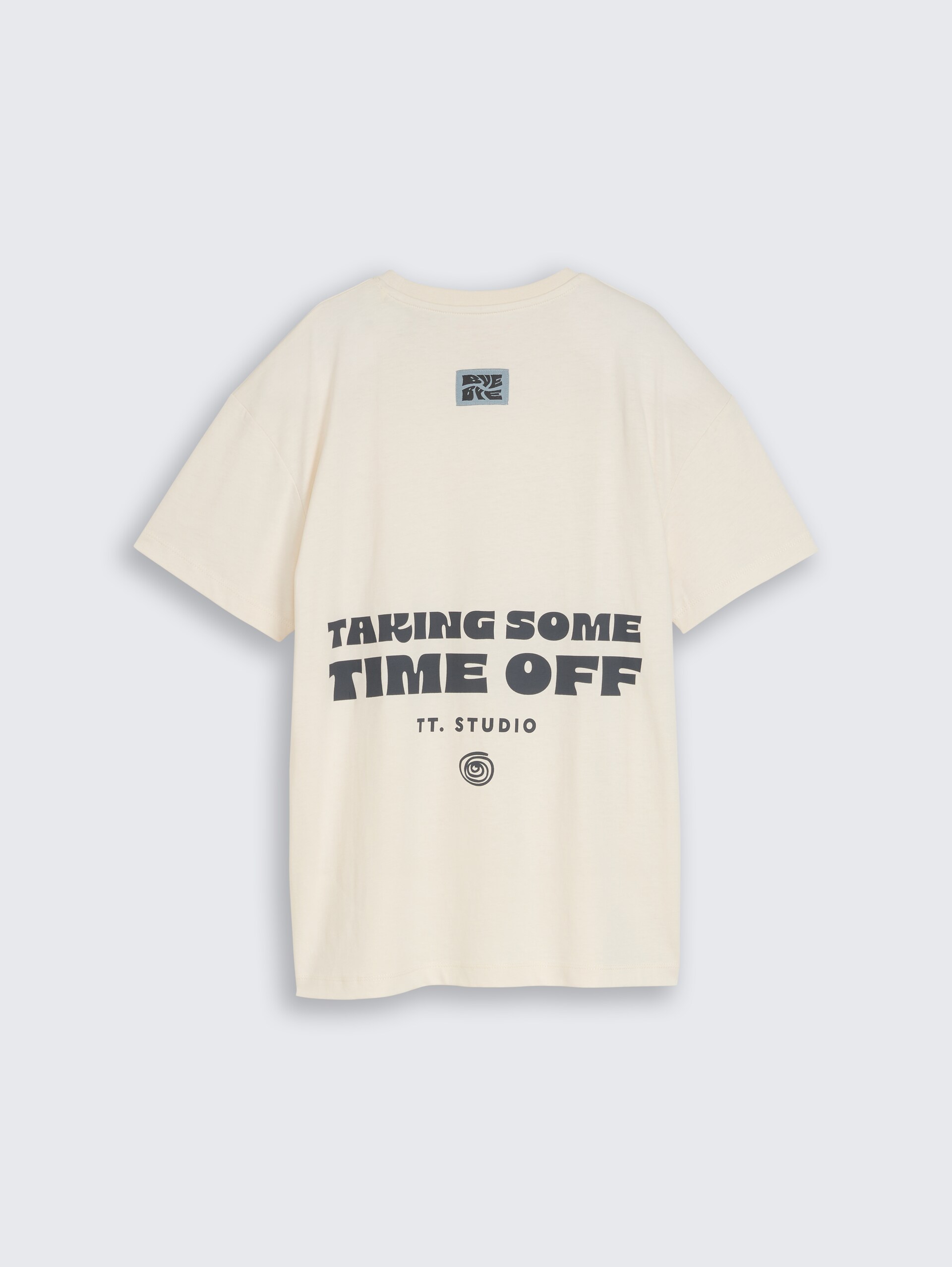 Oversize T-Shirt mit Rückenprint - Wool White