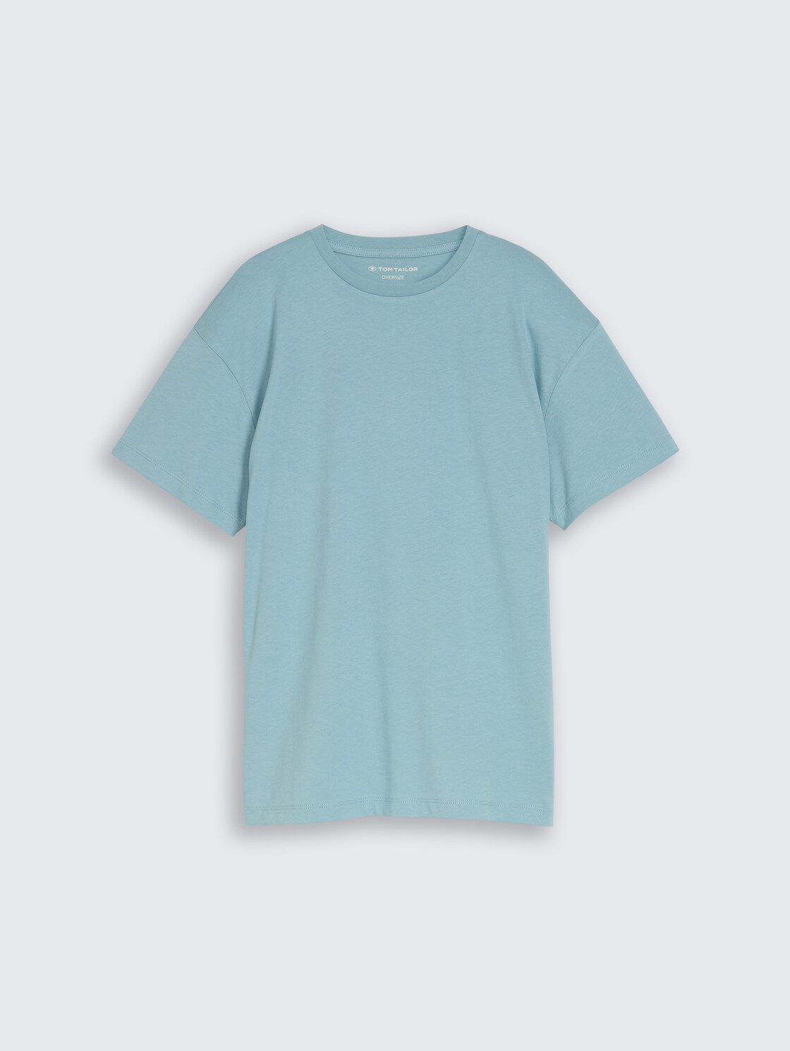 Oversize T-Shirt mit Rückenprint - light teal - Vorder-Produkt-Ansicht