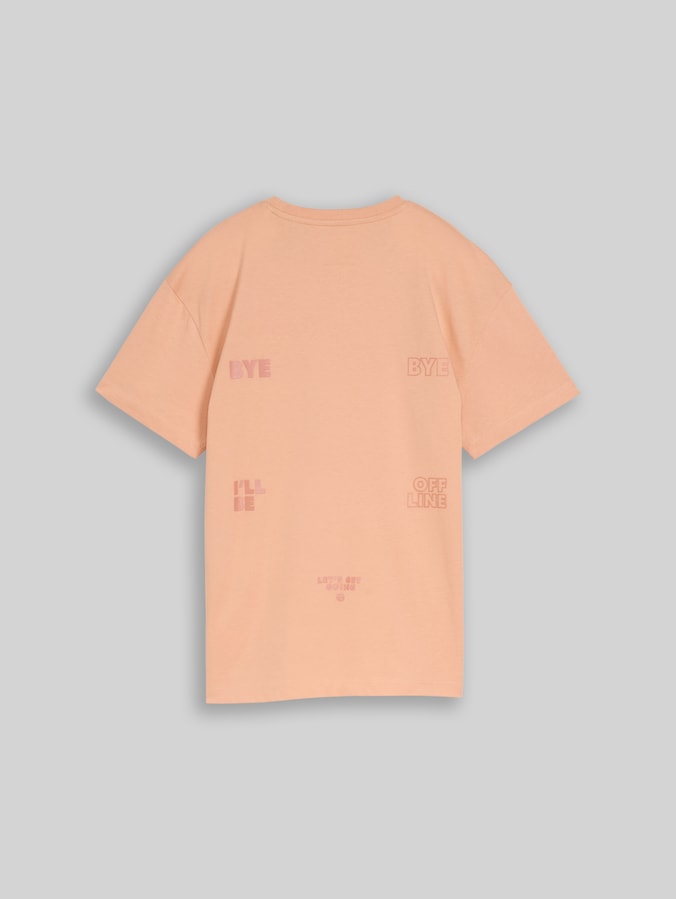 Oversize T-Shirt mit Rückenprint von Teen Boys, dusty light orange