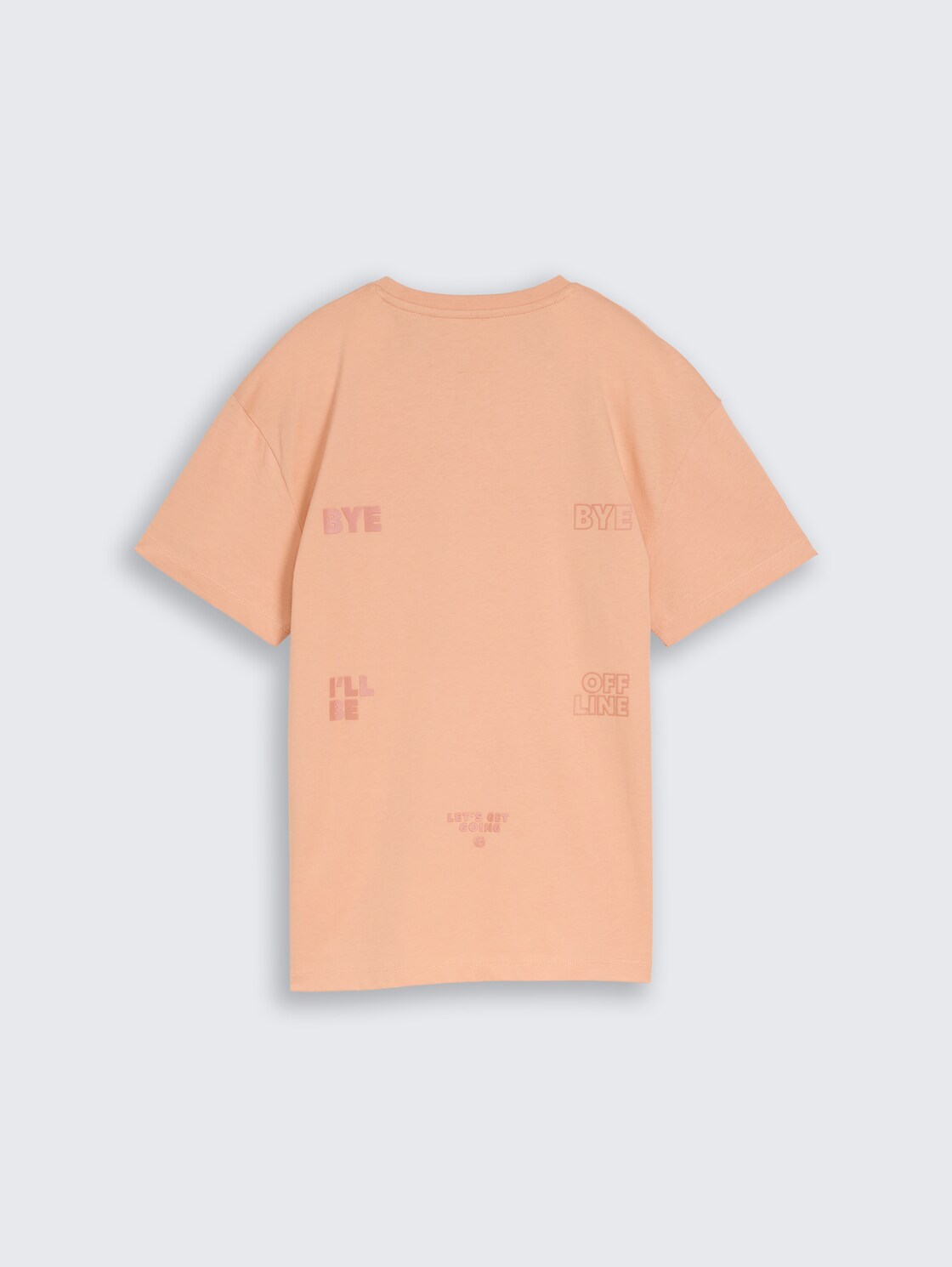 Oversize T-Shirt mit Rückenprint - dusty light orange