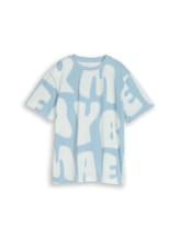 Ausgewählt, T-Shirt mit Allover-Print von Tom Tailor, blau