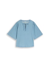 Ausgewählt, Jeansbluse mit Schleifen-Detail von Tom Tailor, blau
