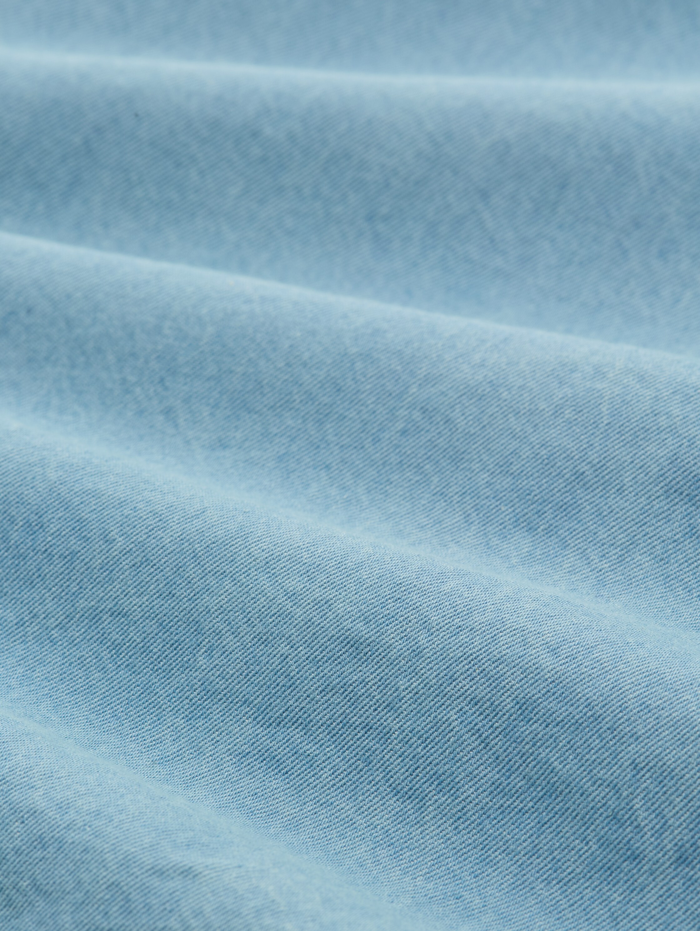 Jeansblouse met strikdetail - clean_light_stone_blue_denim - 