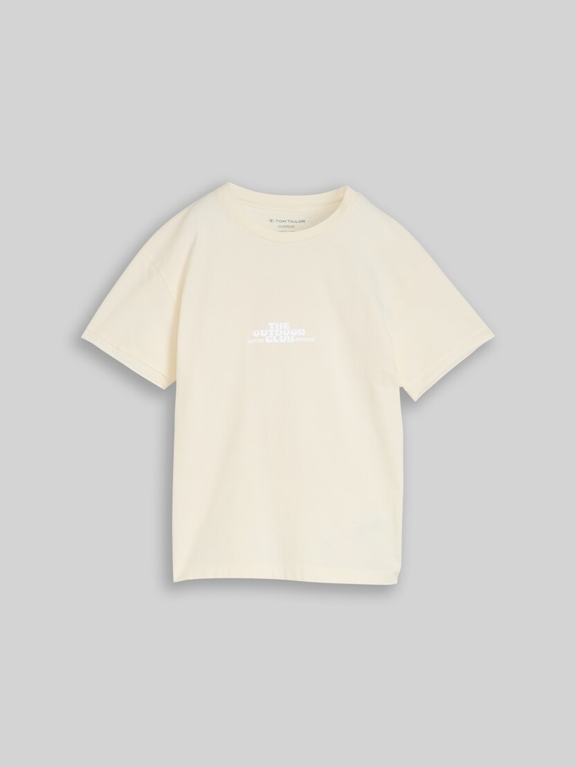 Glow-in-the-Dark Oversize T-Shirt von Teen Boys, Wool White