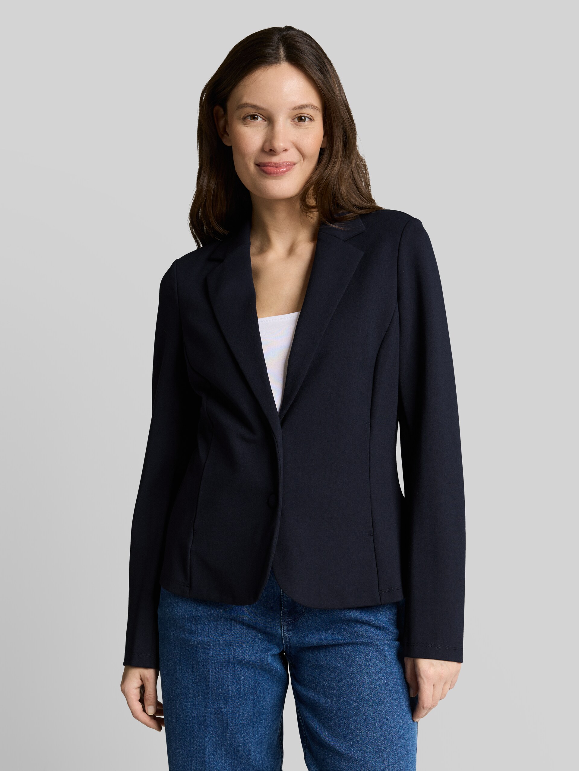 Slim fit blazer with slit pockets - sky captain blue