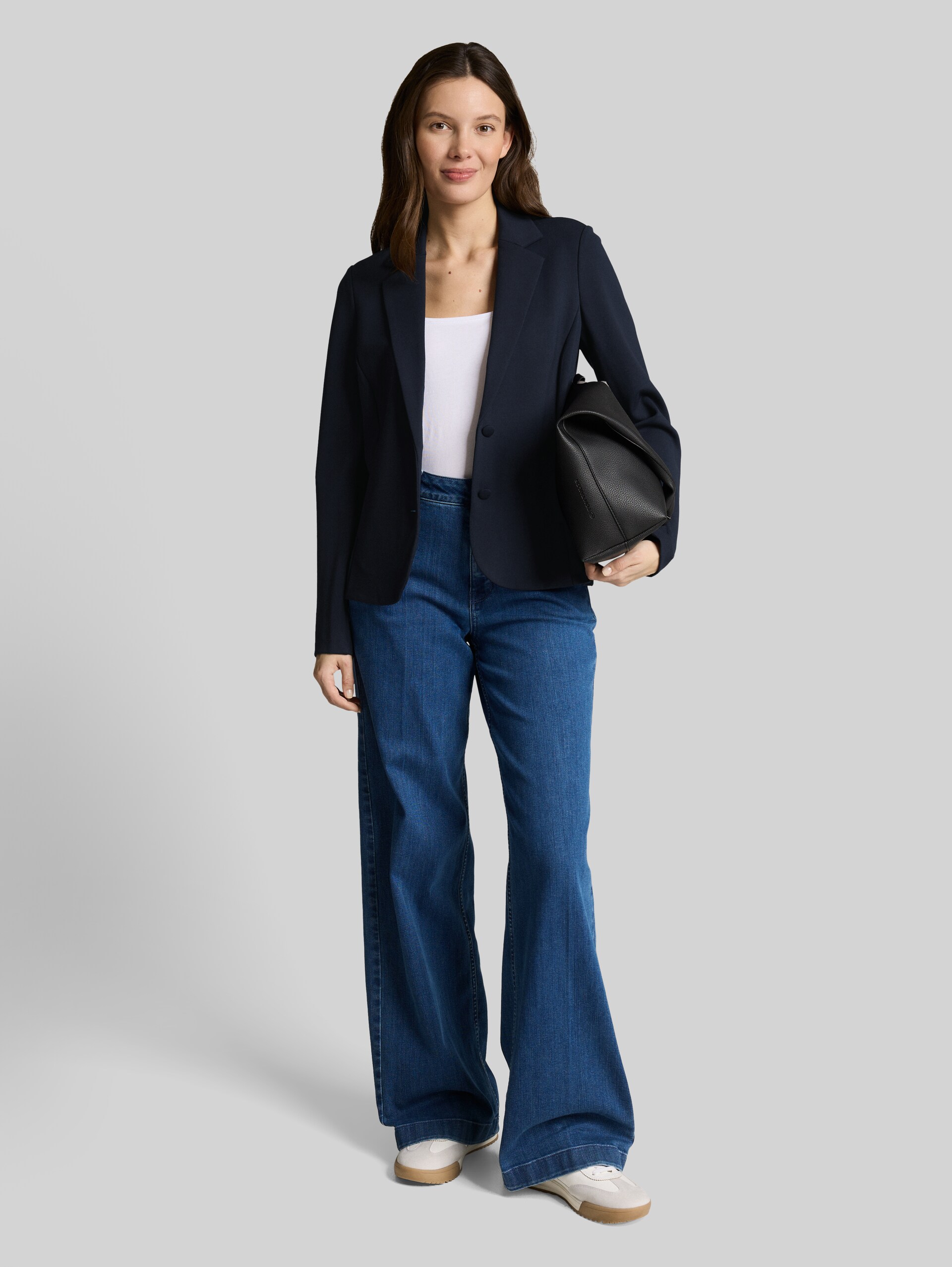Slim fit blazer with slit pockets - sky captain blue
