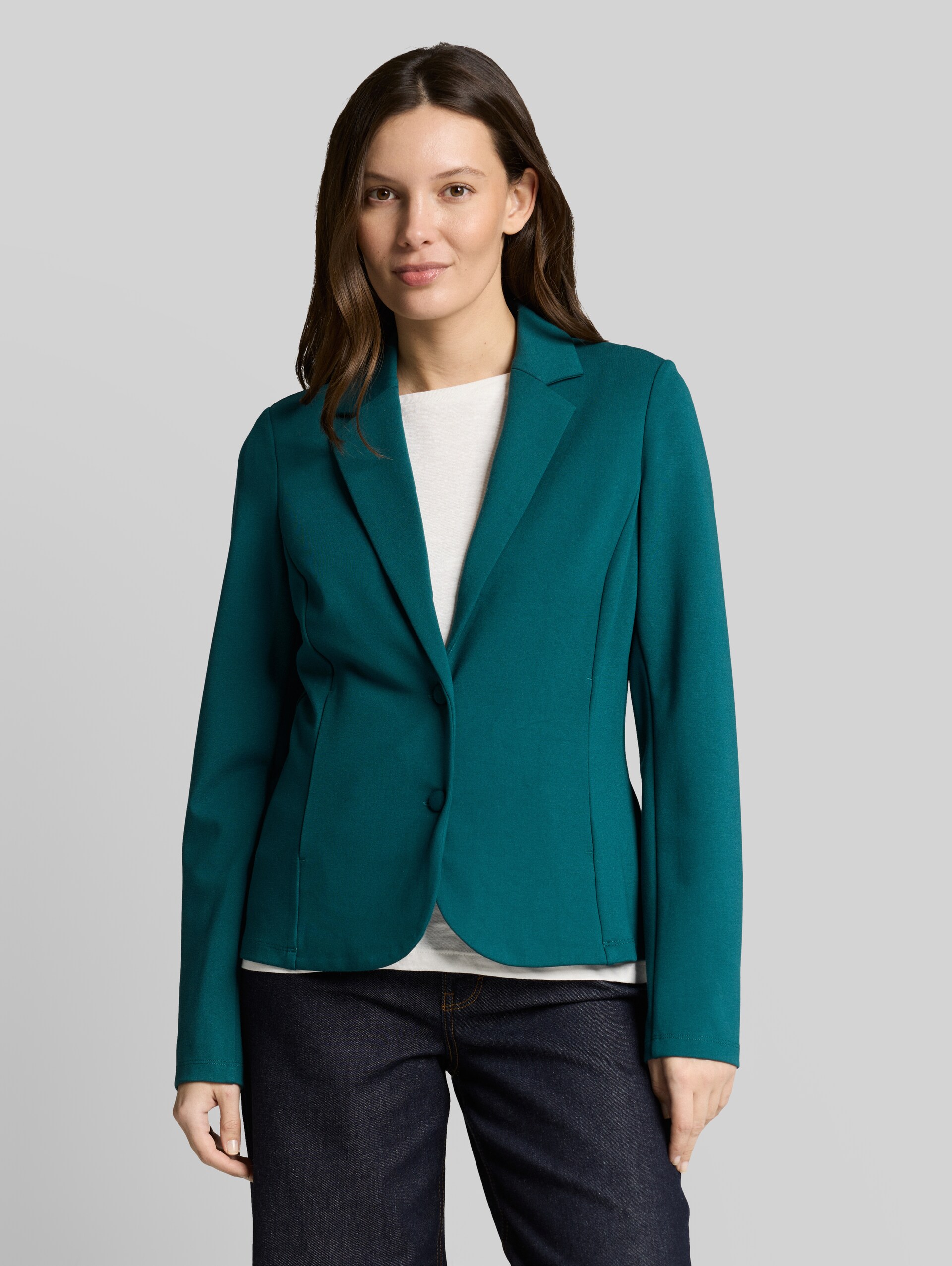 Slim fit blazer with slit pockets - Deep Meadow Green