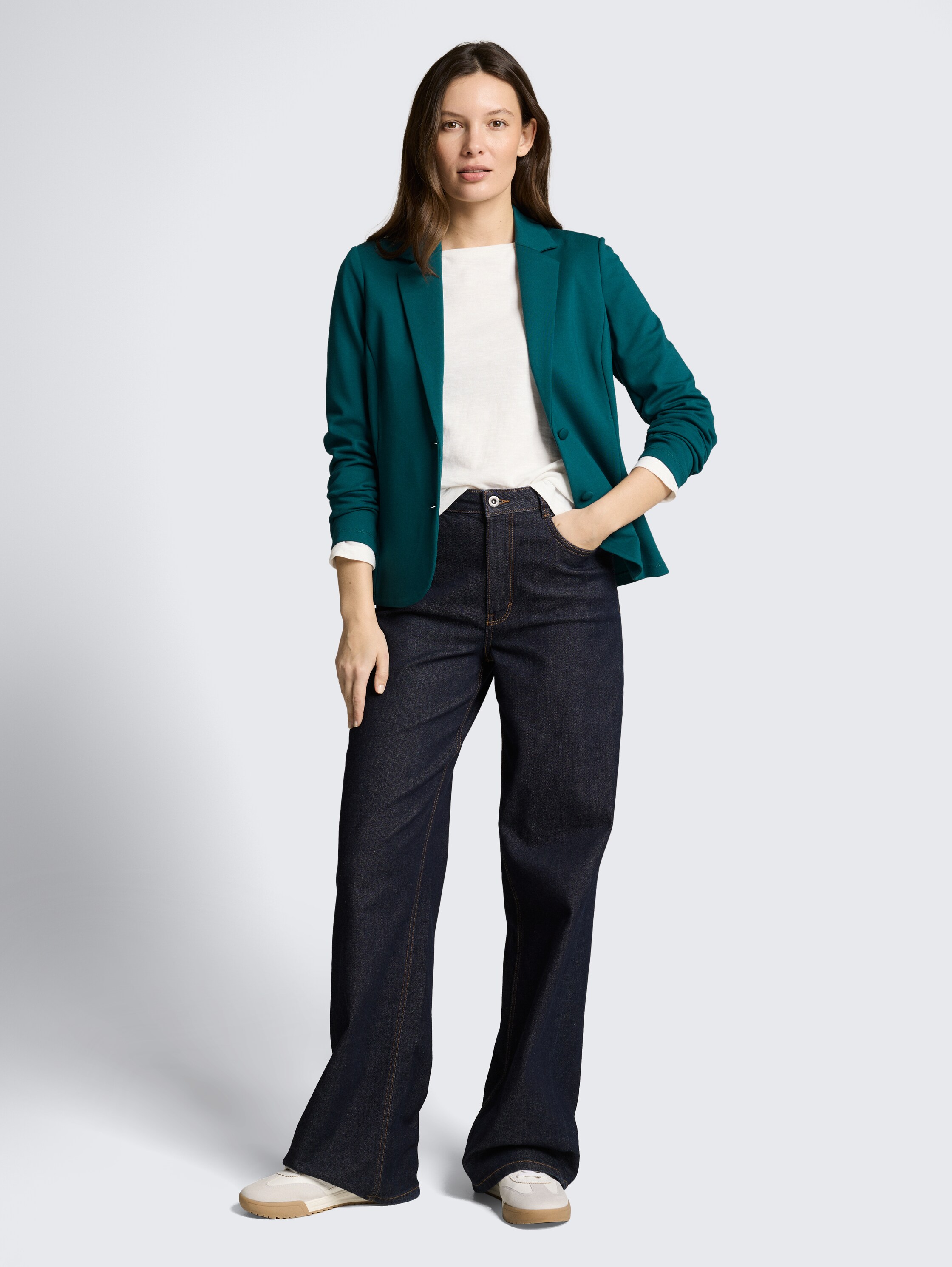 Slim Fit Blazer mit Eingriffstaschen - Deep Meadow Green