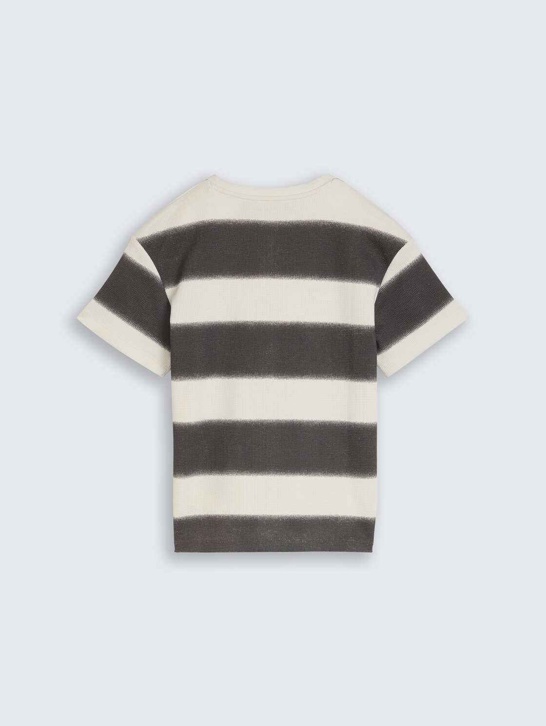 Oversize T-Shirt mit Waffelstruktur - grey off white sprayed stripe