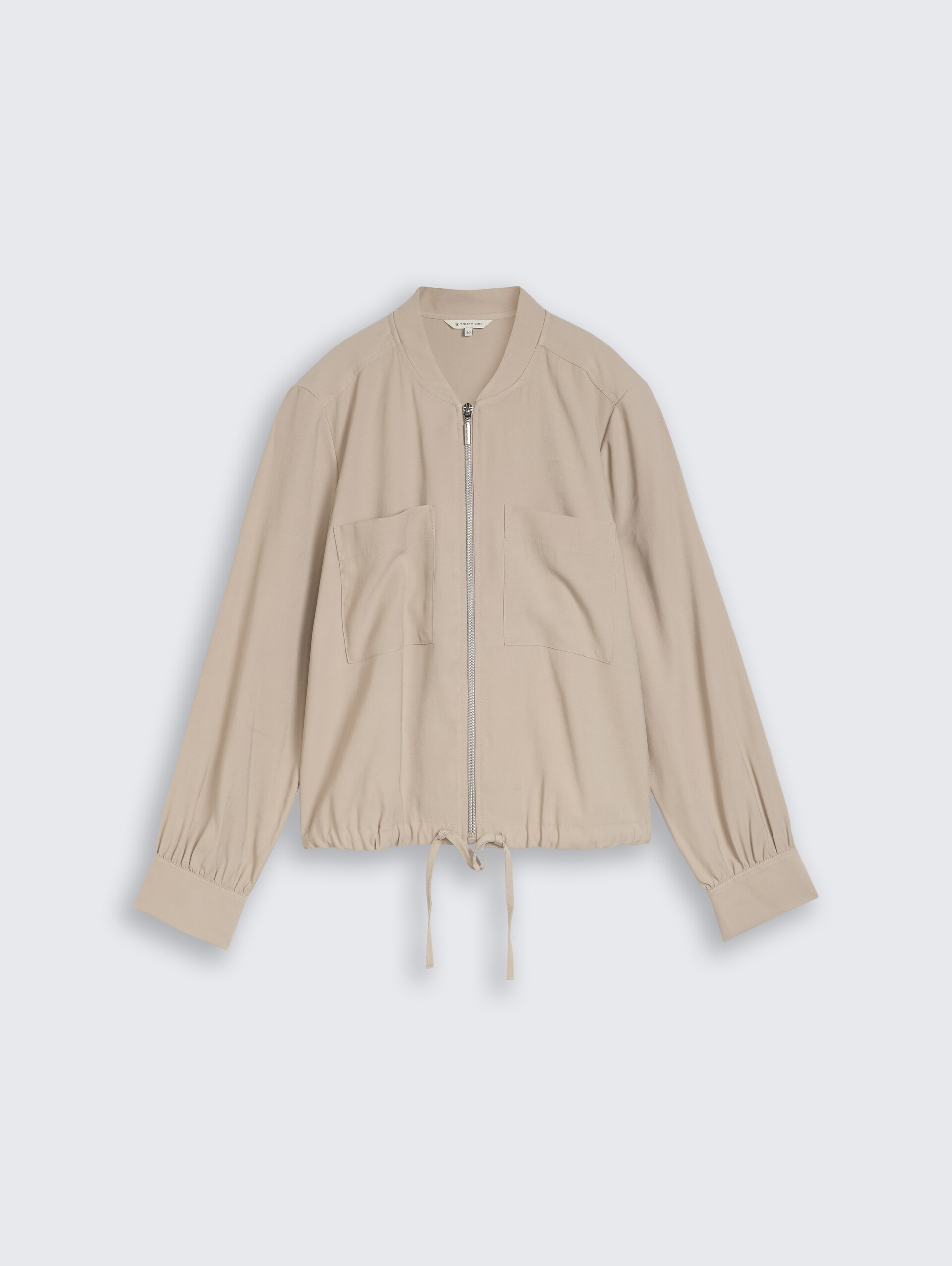 Loose Fit Bomberjacke mit Brusttaschen - soft taupe grey