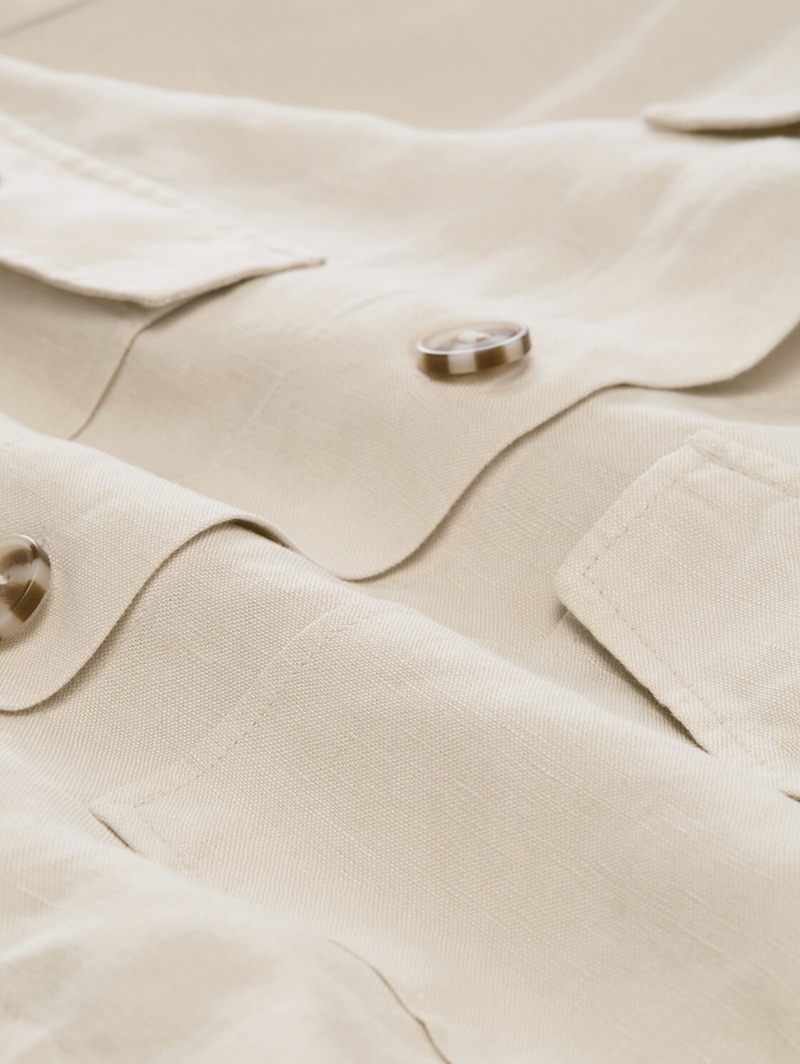 Regular Fit Jacke mit Leinenanteil - sand stone beige