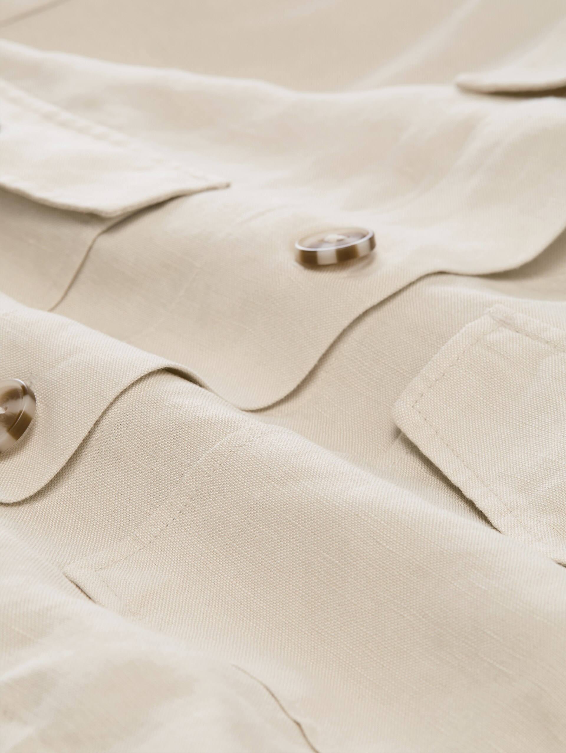 Regular fit jacket with linen blend - sand stone beige